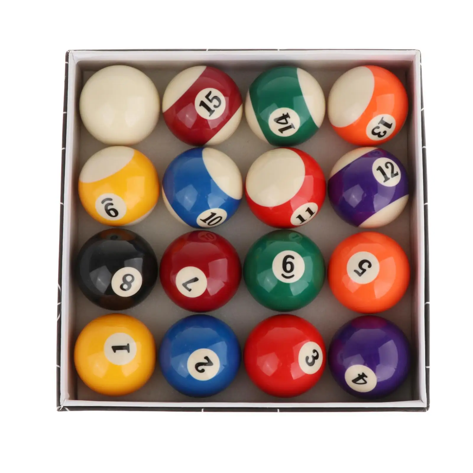 16Pcs Billiard Balls Billiards Pool Ball Set for Party Supplies Hotels Clubs 15 Numbered Balls 1 White Ball Full Set Durable