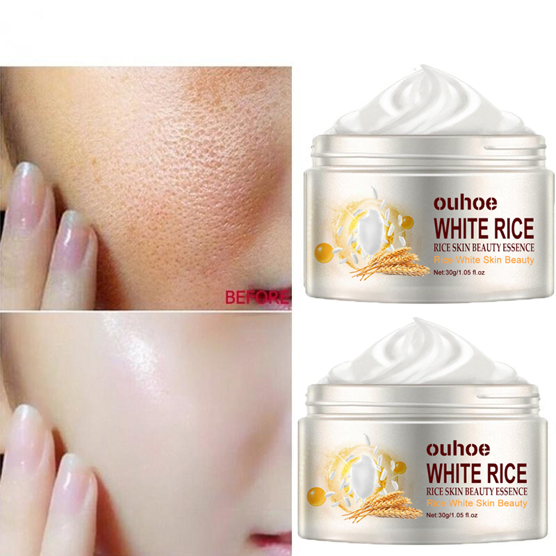 Best of 2Pcs White Rice Whitening Face Cream Anti Aging Fade Fine Lines Wrinkle Remove Melanin Pigment Improve Dull Lightening Skin Care Reviews & Tips