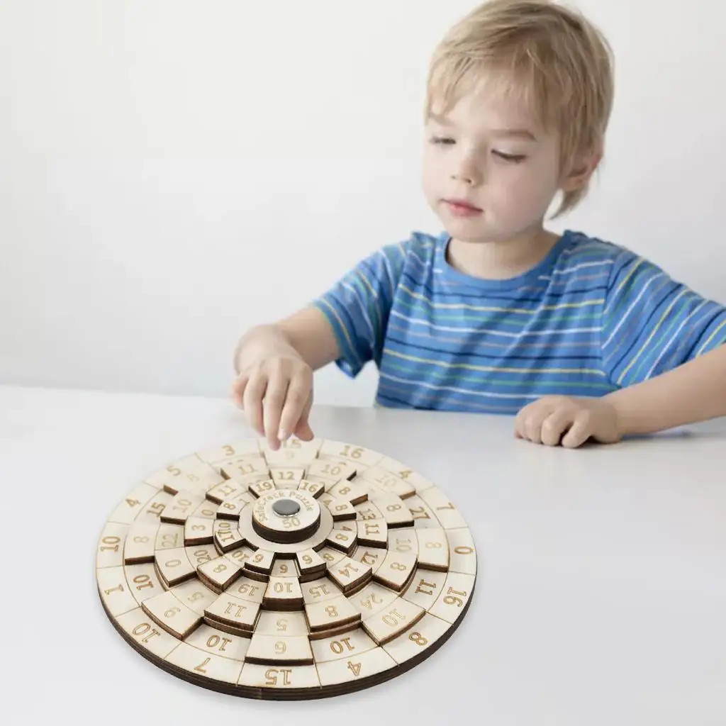 Mathematical Turntable Gift Educational Toy Brain Teaser Game Board Puzzle Jigsaw Game