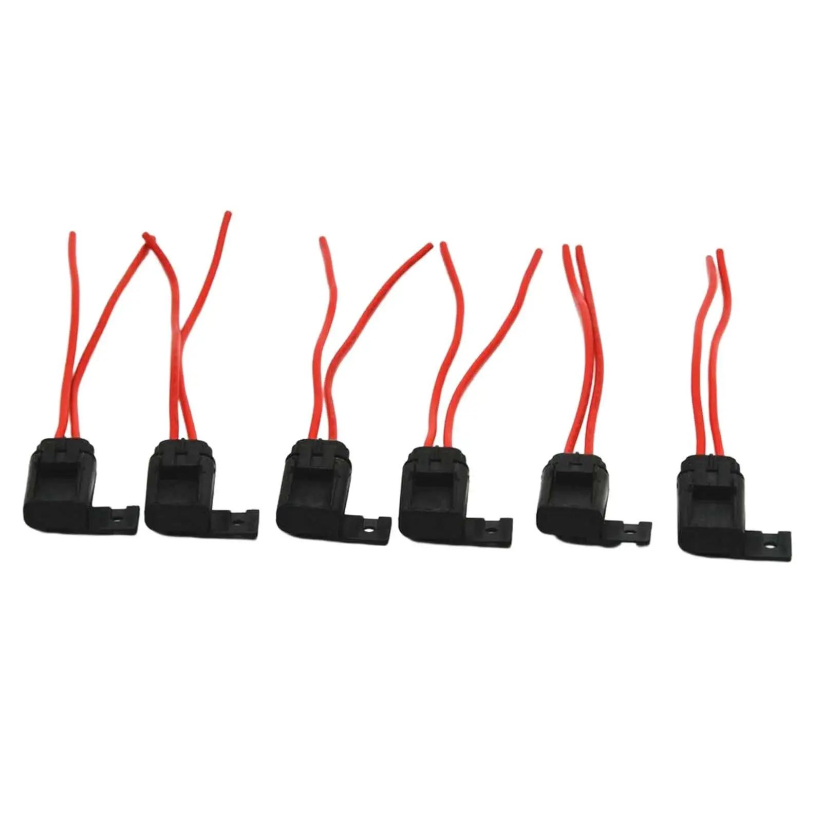 6 Pieces Inline Fuse Holder Weatherproof with Cover Easy to Install Waterproof 12 AWG 30A for Marine Automotive Vehicle Car