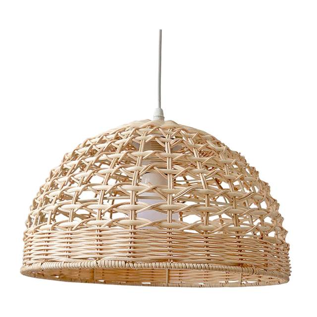 Paralume In Rattan Boho Per Lampade: Fatto A Mano, Dà Un'atmosfera Calda E Rustica A Tavolo, Sospensione O Lampada Da Terra