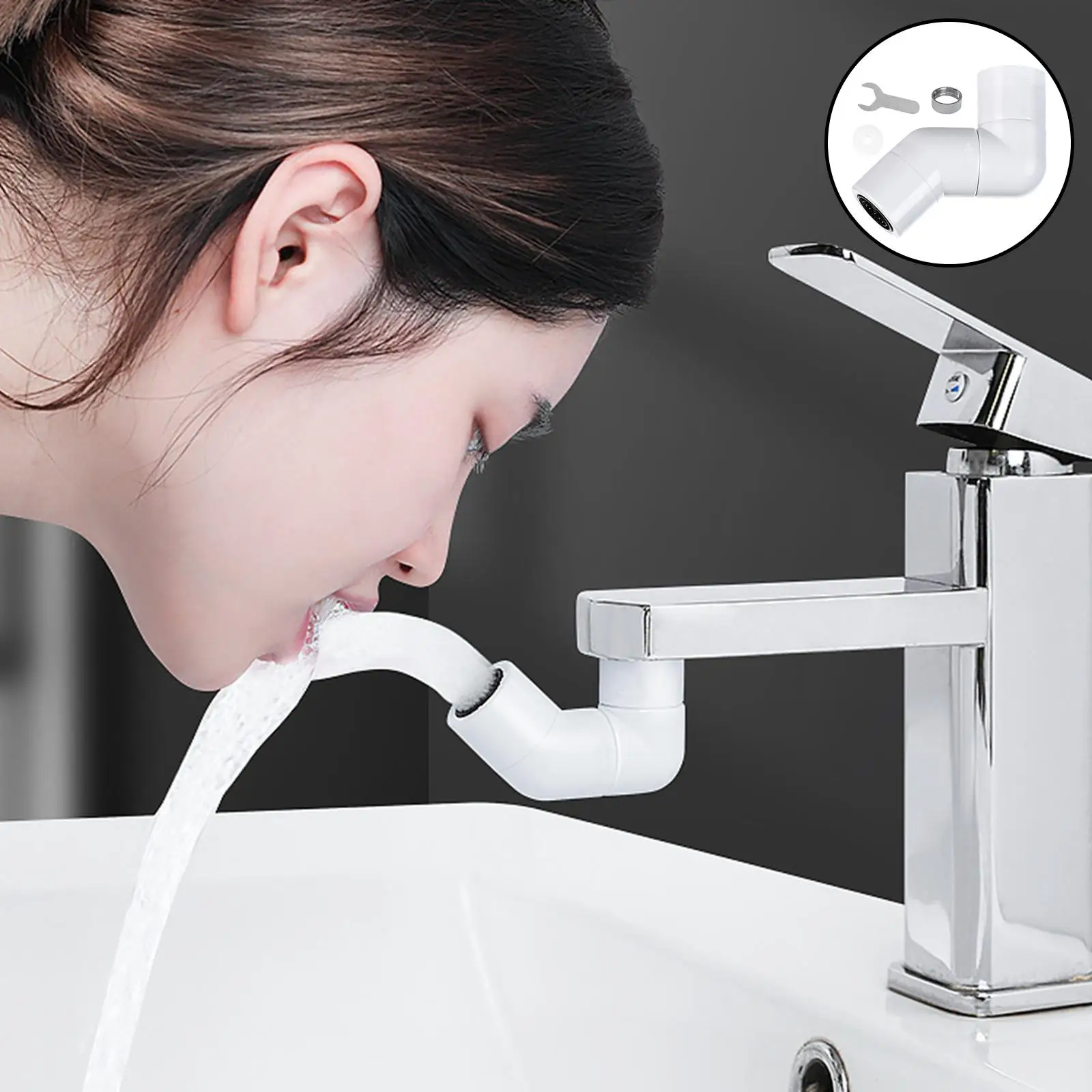 720 Degree Sink Tap Head Water Faucet Extender Aerator,Water Saving,Splashproof for Home Kitchen Bathroom Face Washing Gargle