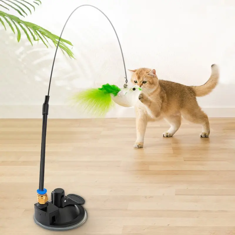Simulation Feather Bird with Bell Interactive Cat Toy