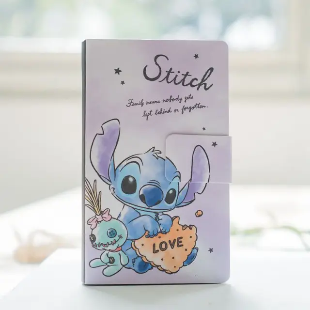 Livre de poche Disney Stitch pour étudiants, papeterie de dessin animé,  Kawaii, en cuir, pour devoirs, journal intime, fournitures d'étude, cadeau  - AliExpress