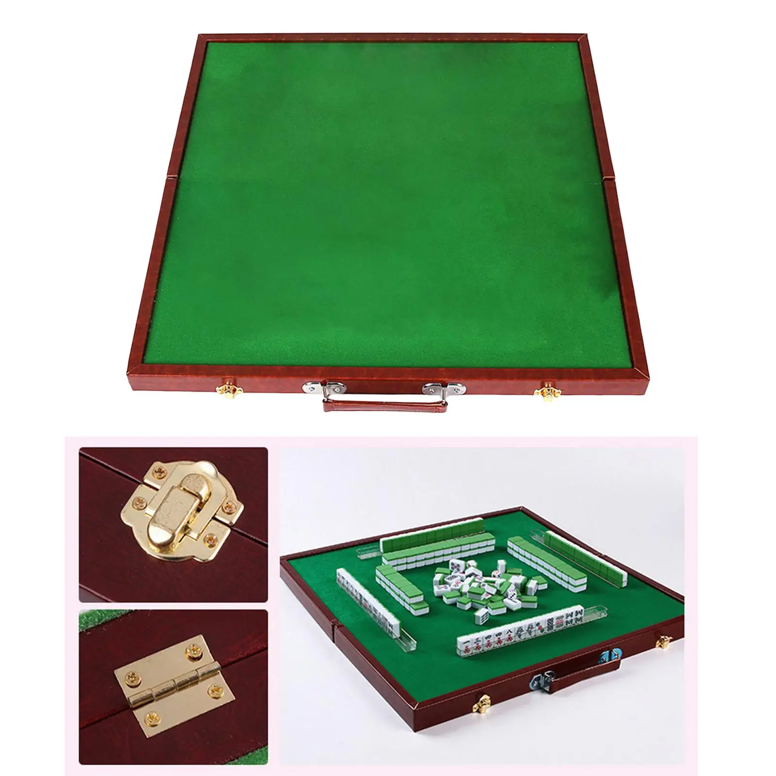 Portable Mini Chinese Mahjong Desk,Traditional Entertainment Board Game,Activity