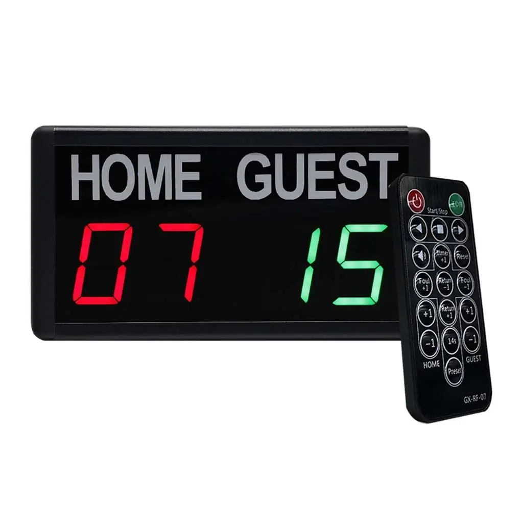 Portable Electronic Digital Scoreboard Wall Mount with Remote LED Tabletop Score