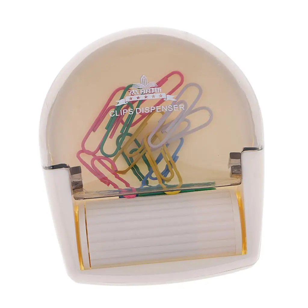  Paper Clip Dispenser Plastic Paperclips Holder 70 - 80 Clips Capacity, 12 Pieces Colored  Paper Clips Bookmarks