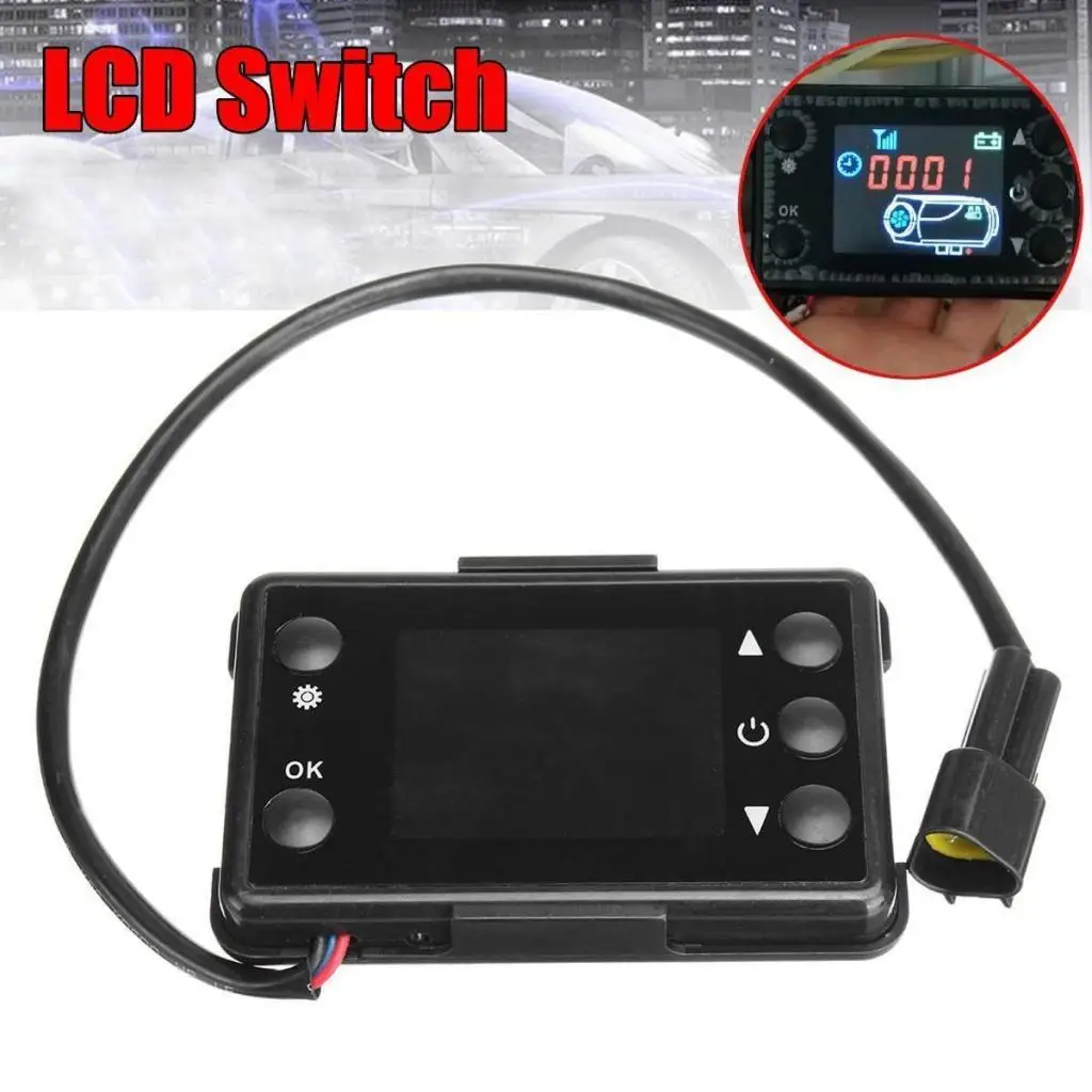Universal Car Truck 12V LCD Monitor Air Heater Parking Heater Controller Switch Compact