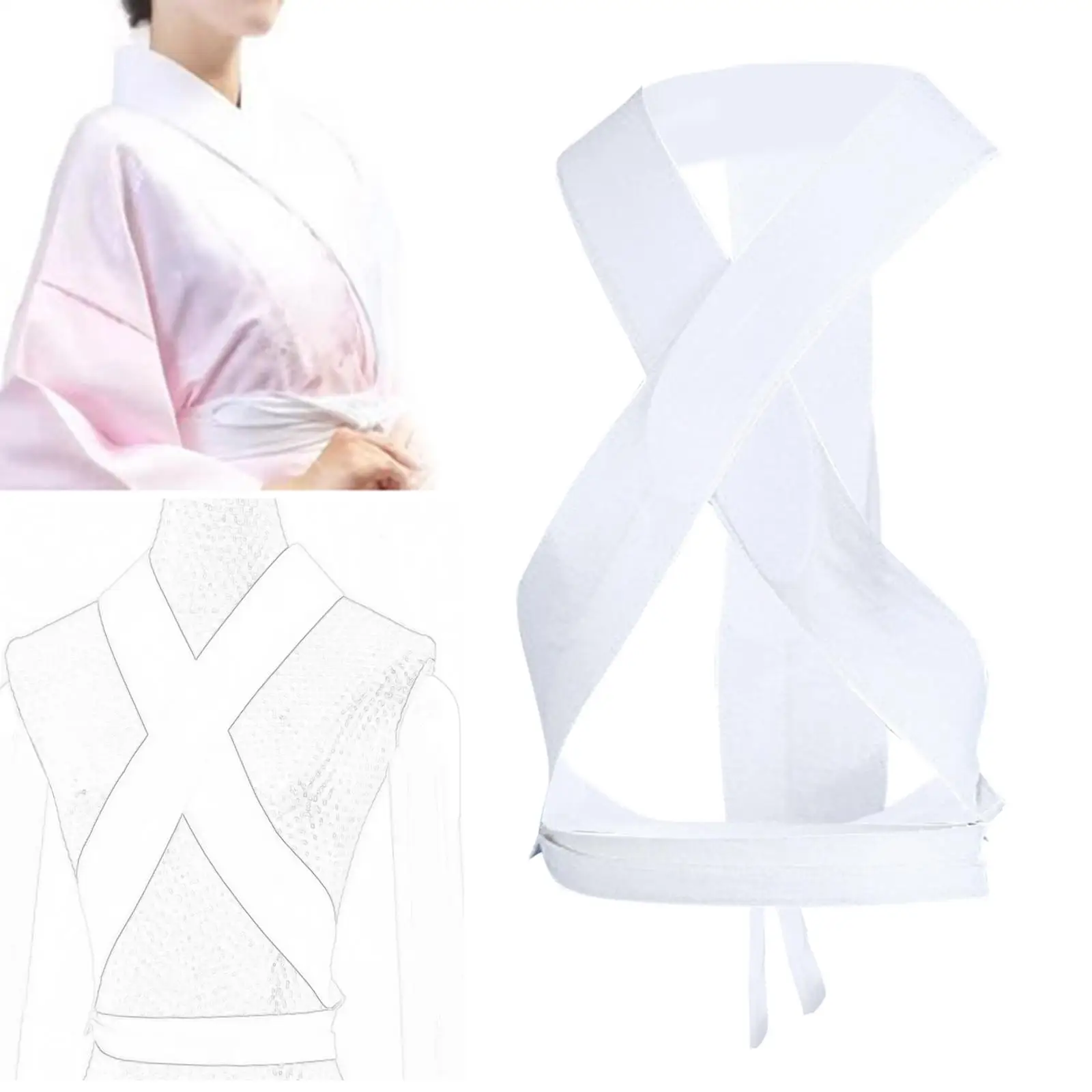 Japanese Kimono Collar Kimono Obi Belt Kimono Accessory Polyester Durable Decor for Celebration Party Ceremony Wedding Christmas