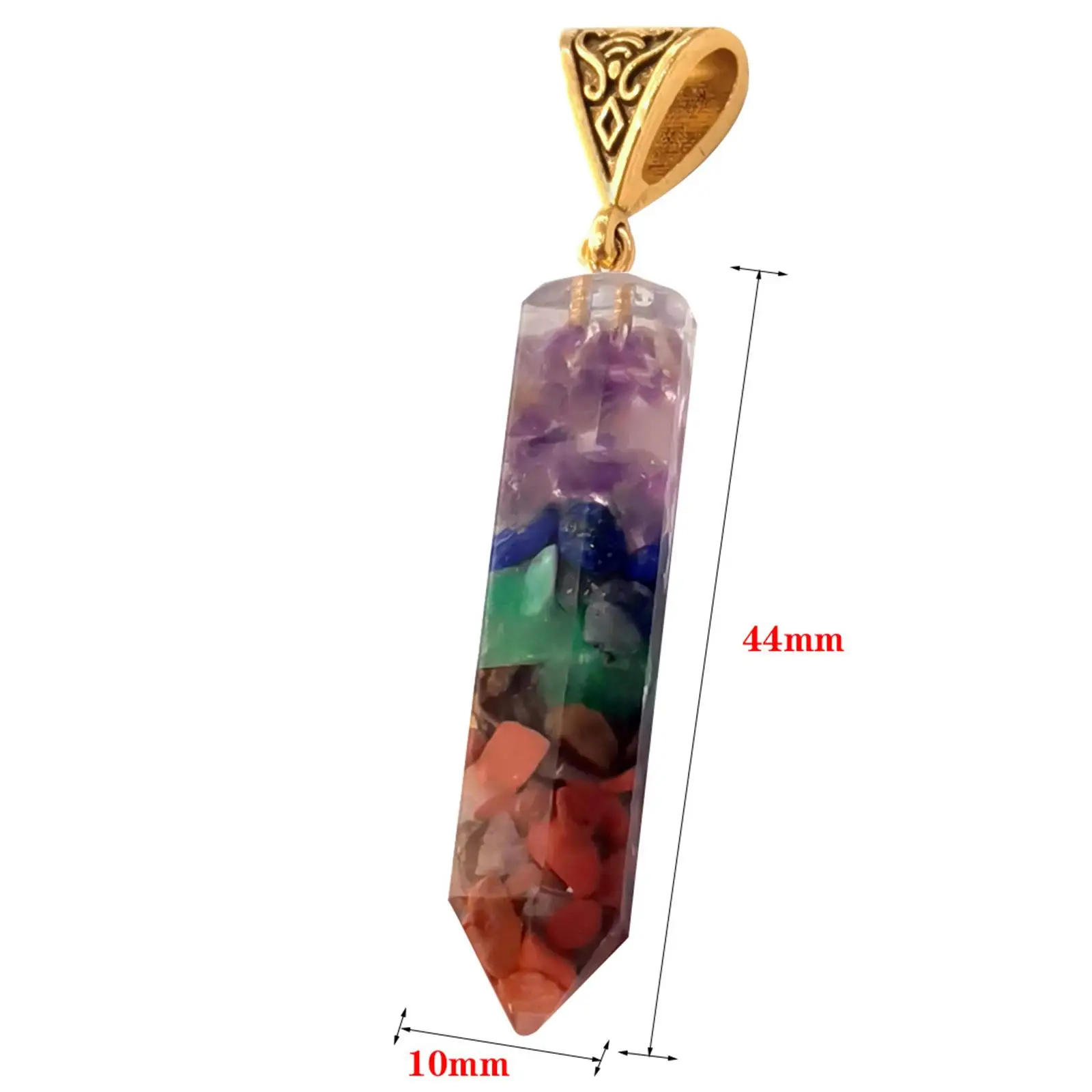 Hexagonal Necklace Irregular Antique Natural Jewelry Conical Shape Crystal Pendant for Thanksgiving Mom Men Girlfriend Wife