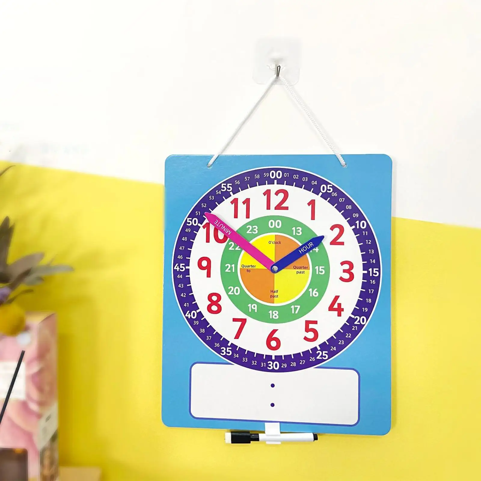 Paper Clock Teaching Time Montessori Early Learning Math Toy for Homeschool