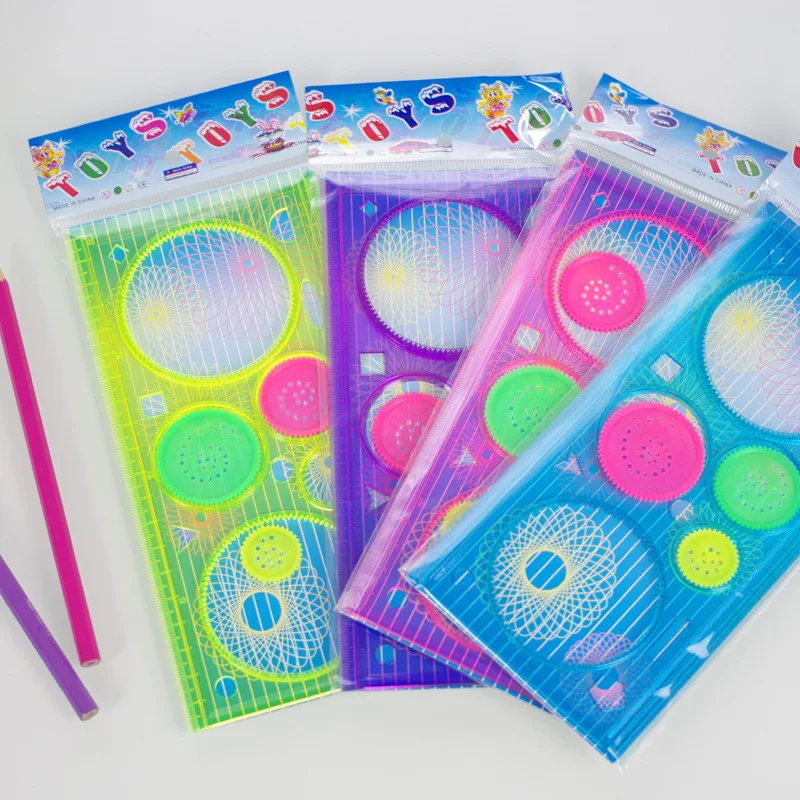 1Pc New Spirograph Geometric Ruler Stencil Spiral Art Classic Toy Stationery 