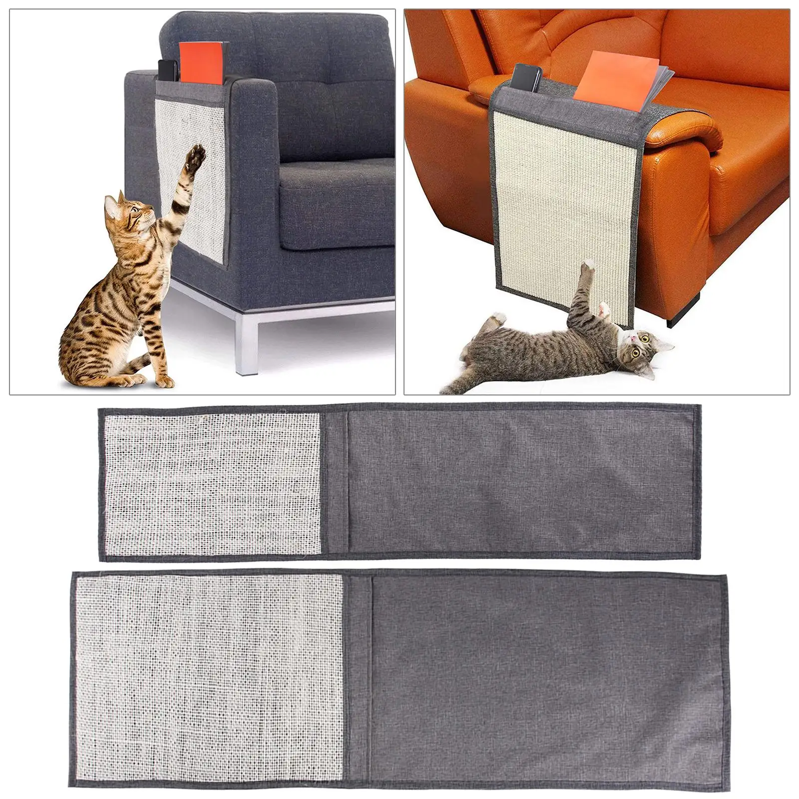 Reusable Scratcher Sisal Shield Sofa Protector Cat Scratching Mat for Indoor Cats