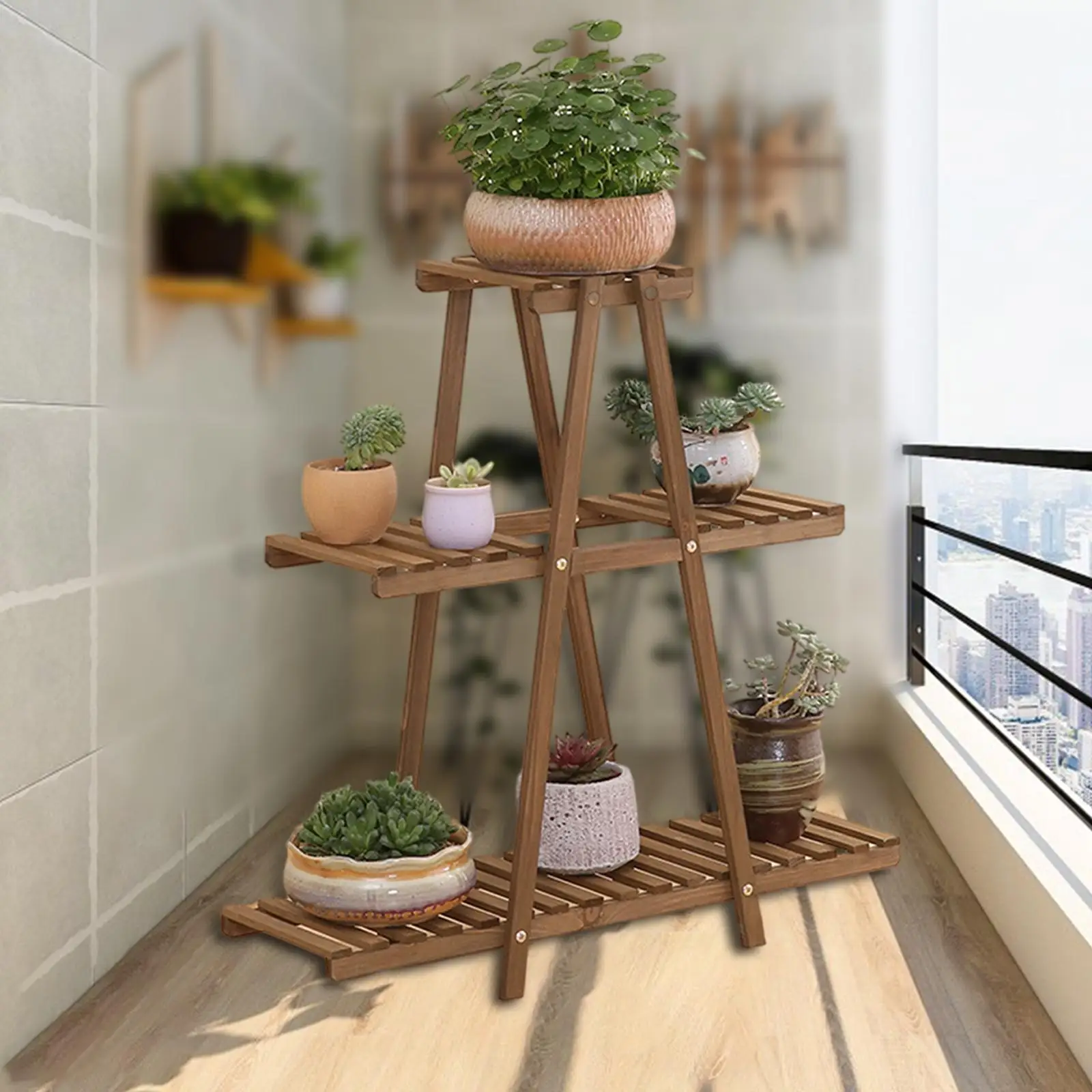 3-Tier Plant Stand Flower Pot Holder Shelf Organizer Storage Rack Flower Pot Holder for Office Bathroom  Room Lawn