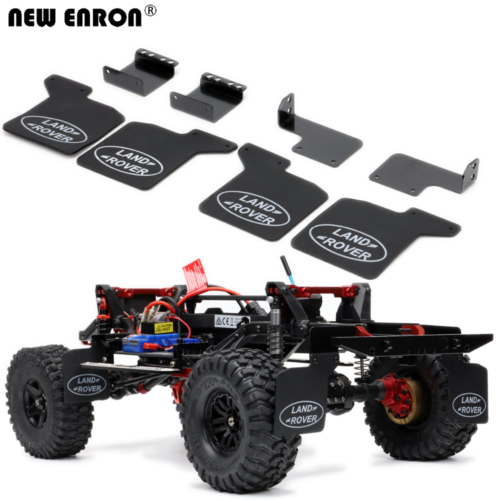 NEUES ENRON Rubber Quarters Kotflügel vorne und hinten, Schmutzfänger, Aluminium-Halterungsset für RC Crawler Car 1/10 Traxxas TRX4 Tamiya D110 – Detail 5