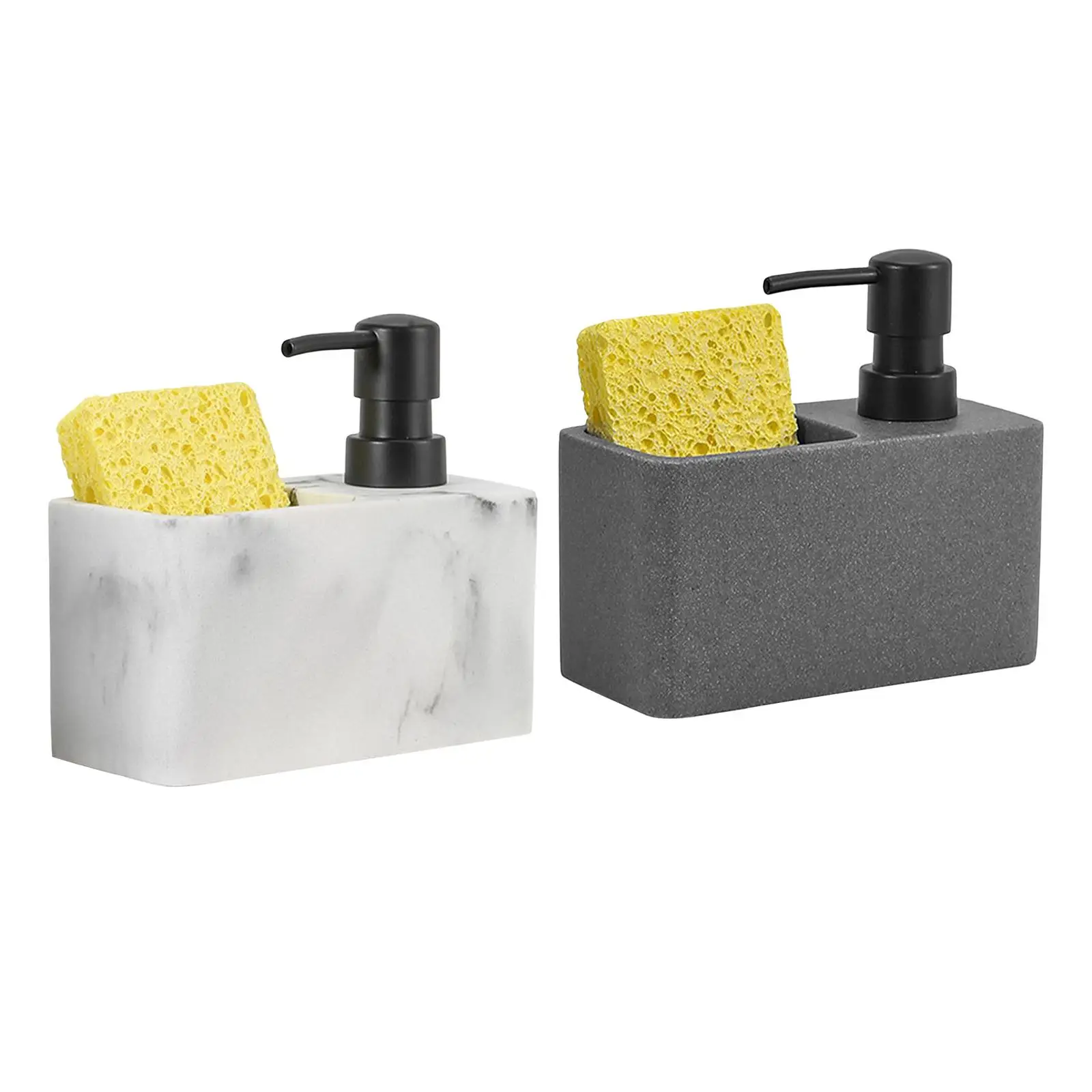 Kitchen Sink Soap Dispenser with Storage Box Kitchen Liquid Pump Bottle