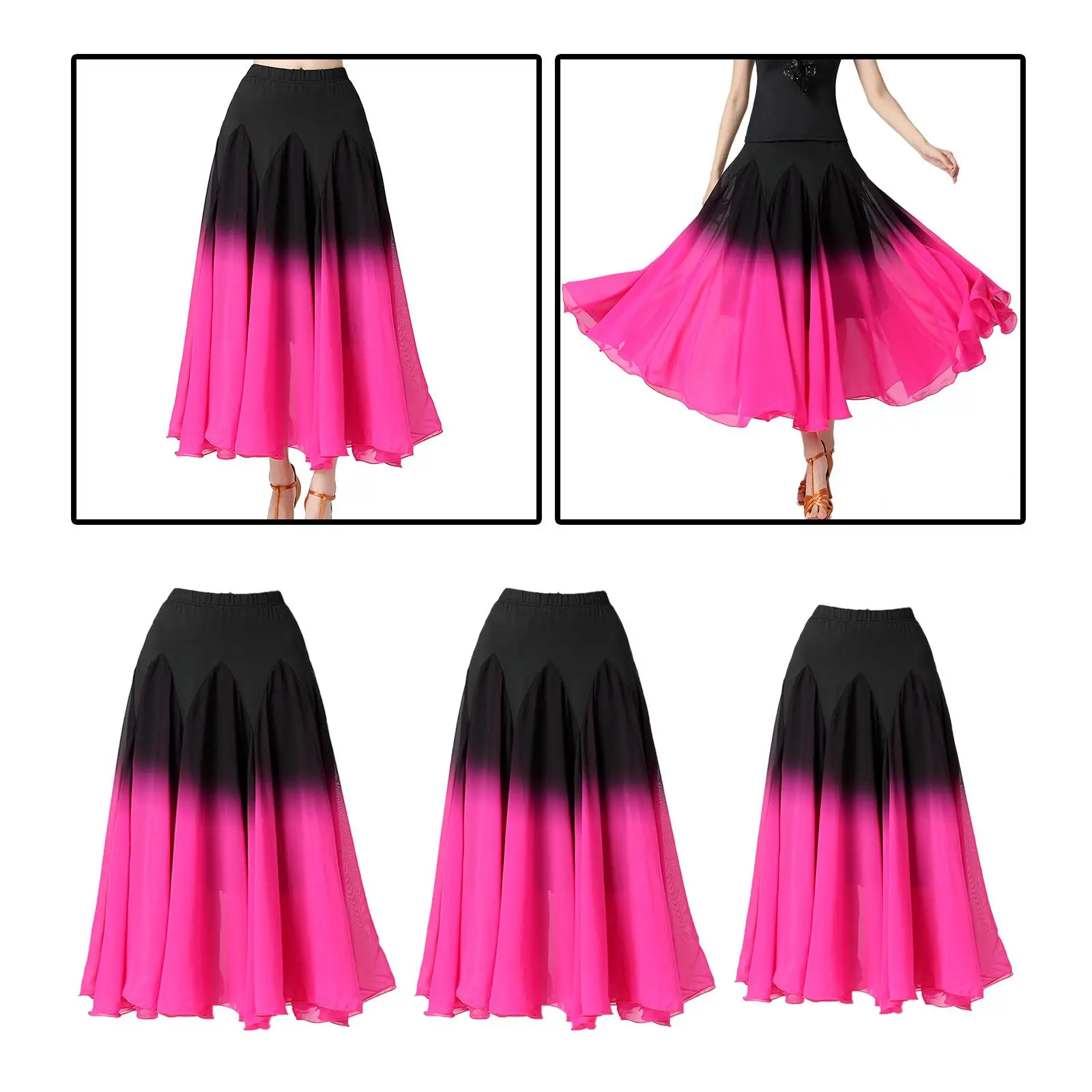 Ballroom Dance Skirt Performance Clothes Elegant Dancewear for Girl Lady Waltz