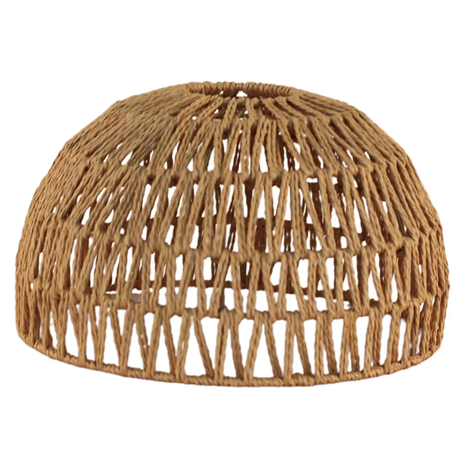 Rope Weave Hanging Lamp Shade Chandelier Bulb Cage Guard Fixture