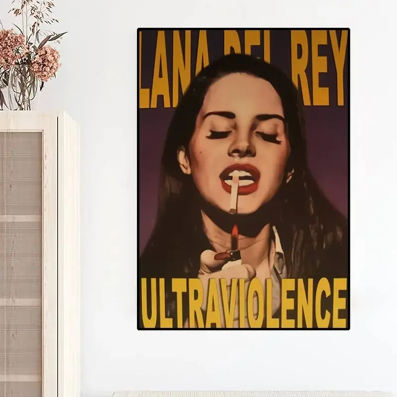 Classic Character Aesthetics Wall Art Singer Lana Del Rey HD Oil On Canvas Posters Prints Home Bedroom Living Room Decor Gifts