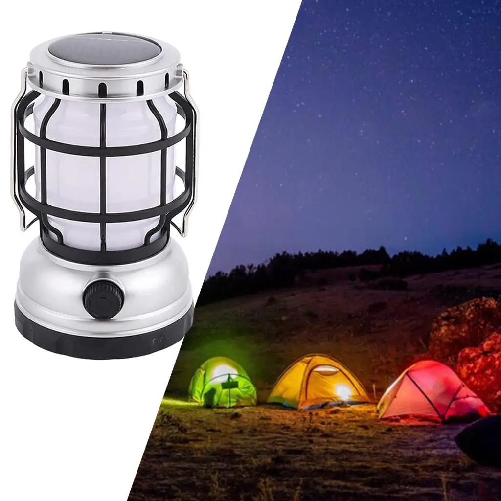 Solar Camping Lantern  Waterproof ing Lamp Lighting for Backyard, Patio, Tent While on , No WiRequired