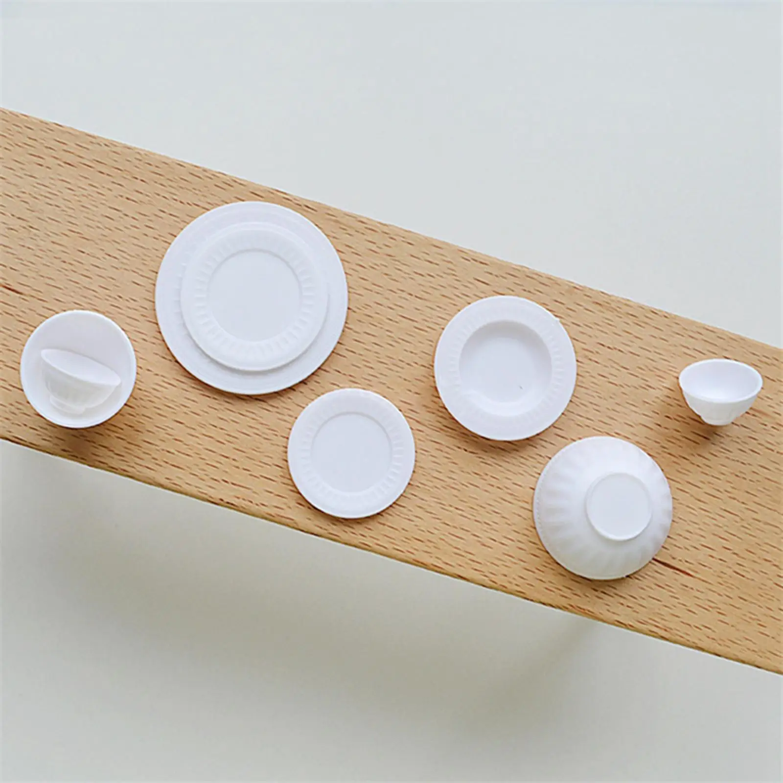 8x Miniature Dollhouse Kitchen Accessories 1 6 Scale Plate Bowl Party Cooking Game Food Kitchen Toy Accessories Dining Room