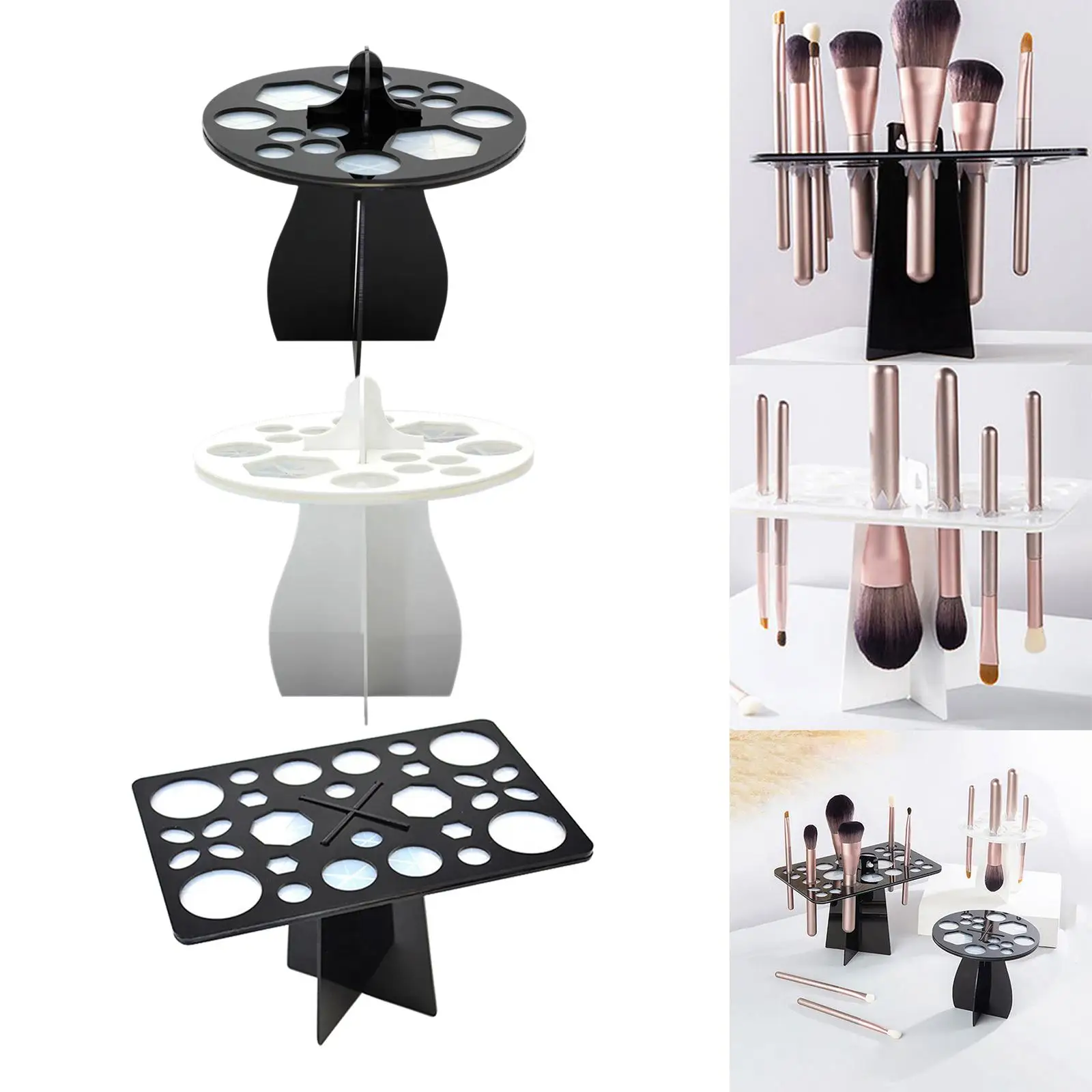 Makeup Brushes Drying Rack Removable with Various Sizes Holes Collapsible