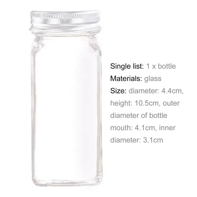 Spice Jar Clear Leak-proof Drop-resistant Glass Large Capacity