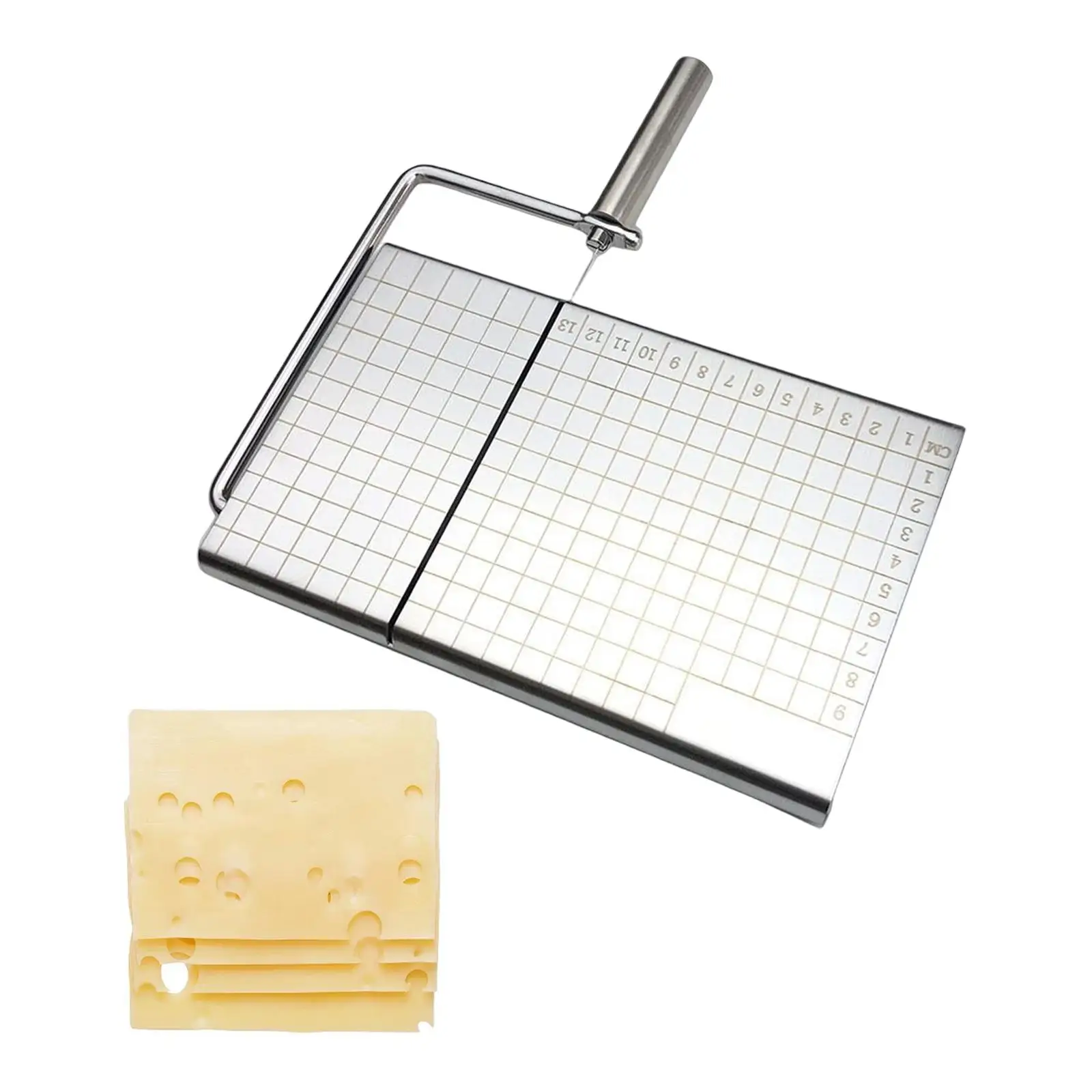 Cheese Slicer Board Precision Graduation Cheese Slicer Cutting Board Stainless Steel Butter Cutter for cheese