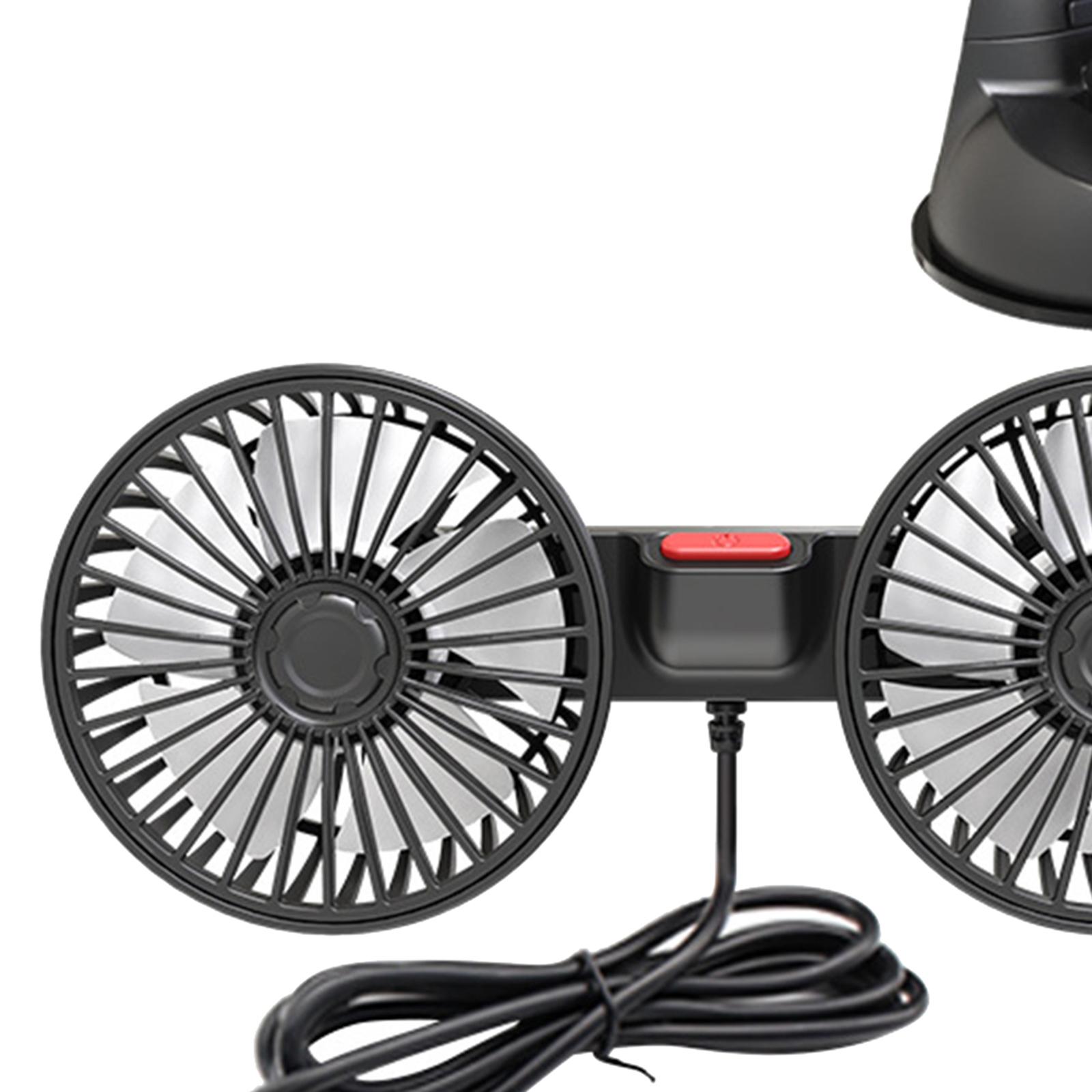 Car Fan Portable Vehicle Fan 5V 10W Wind Regulation 360 Degree Adjustable