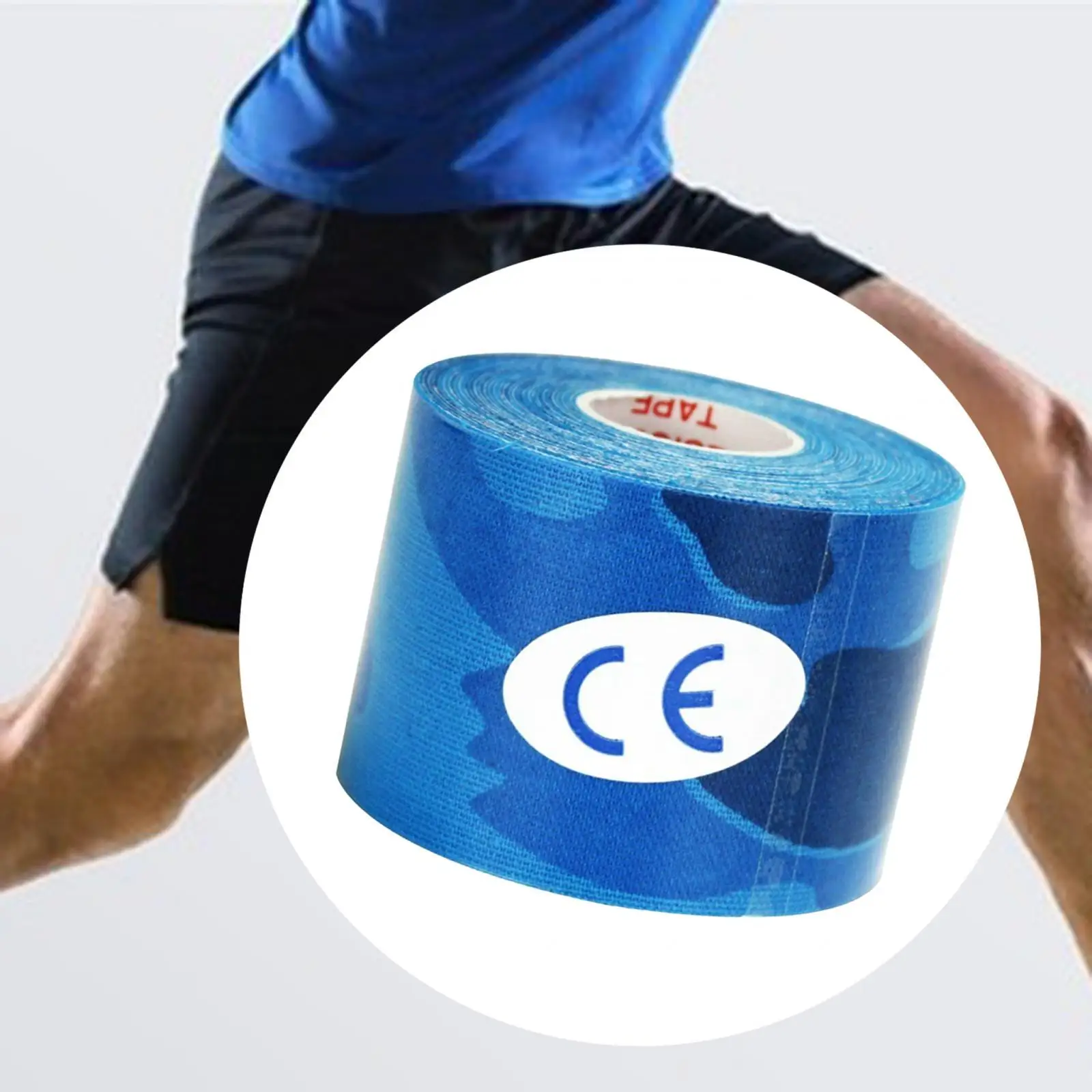 Athletic Tape No Sticky Muscle Tape 5M Waterproof Elastic Wrap Protective Tape Sports Tape for Ankle Joint Wrist Knee Swimming