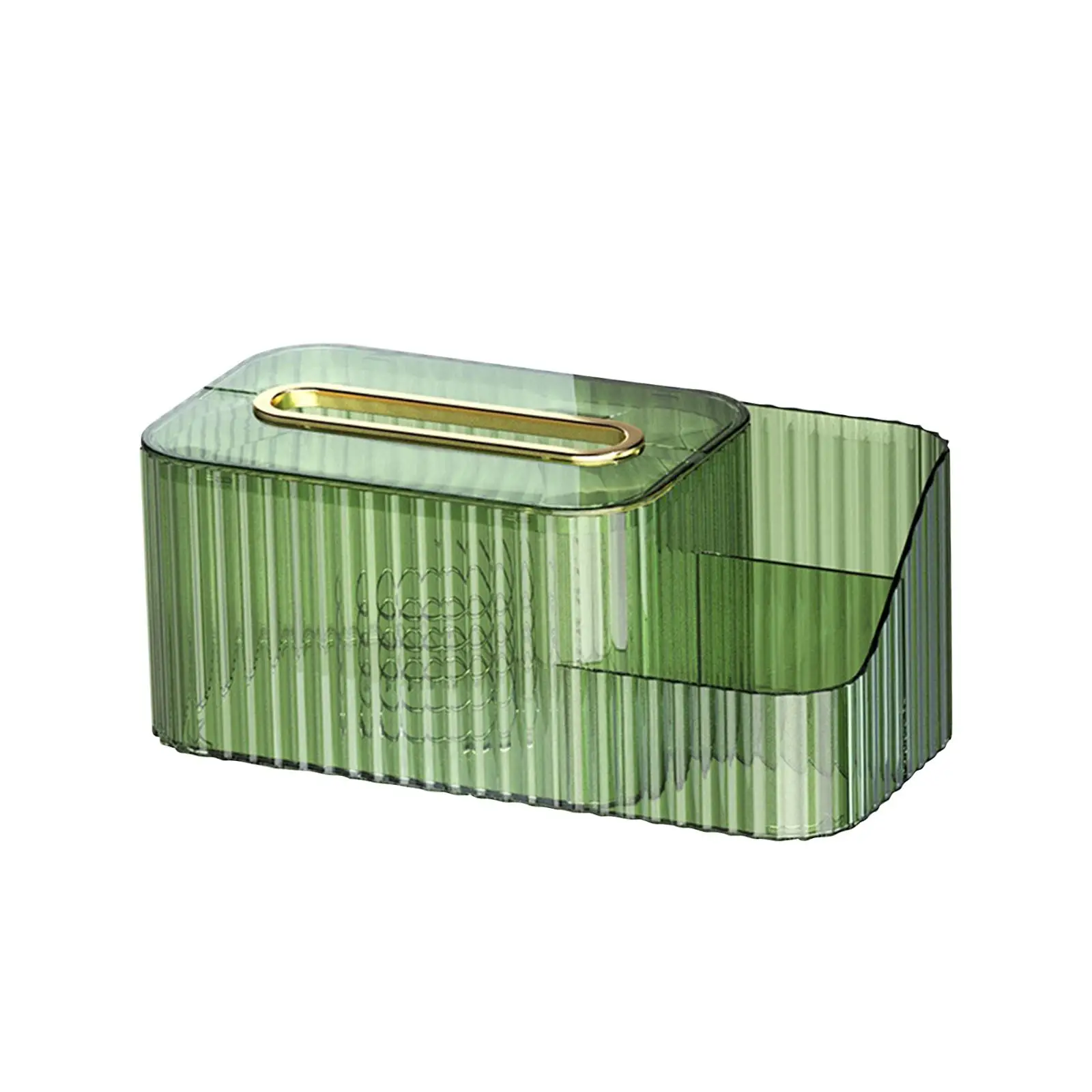 Transparent Tissue Box Holder with Vanity Organizer Tissue Storage Box for Restaurant Night Stand Desktop Office