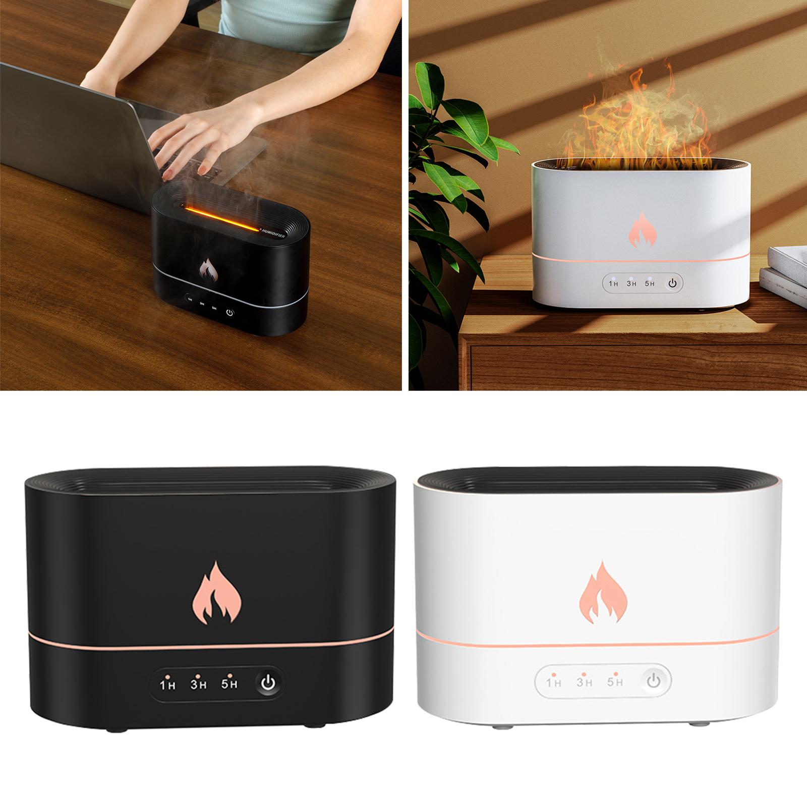  Air Humidifier Auto-Shut Off 3D Flame  Aroma Aromatherapy Diffuser USB Silent for Living Room Desktop Yoga  SPA