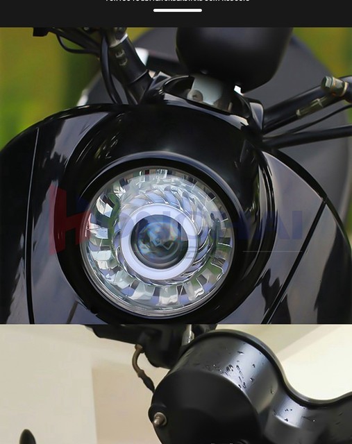 Angel Eyes Led Motorcycle Light White Amber Motor Fog Light Devil Eye  Motorcycle Headlight Auxiliary Spotlights for Moto Scooter - AliExpress