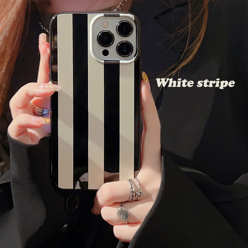 Luxury Retro Glossy Striped iPhone Case