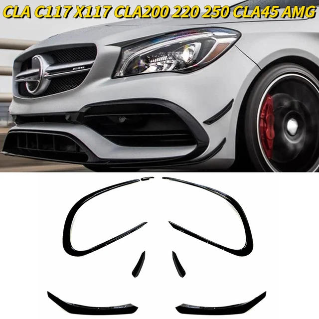 Für mercedes benz cla c117 x117 cla200 2015 2018 cla45 amg 2013-2018 4pcs  auto front stoßstange seiten spoiler splitter luft blatt tuning - AliExpress