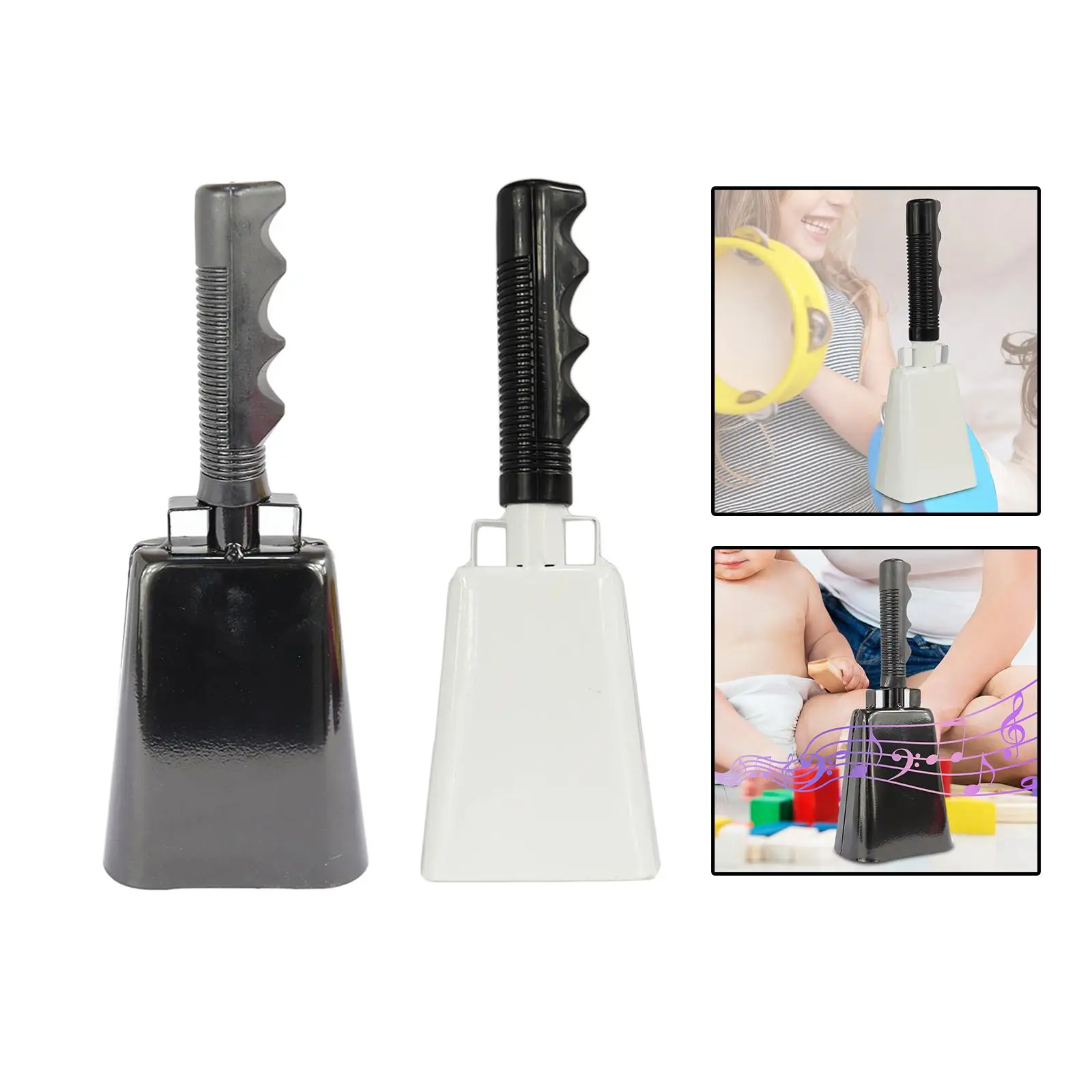 Musical Hand Bells Cheering Bell Percussion Hand Drum Handheld Noise Makers