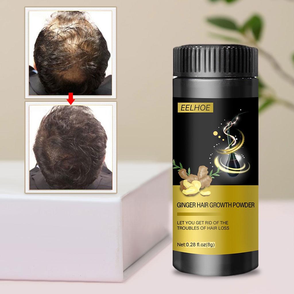 Ginger Hair Growth Powder Scalp Oil Control Promotes Thicker Hair Care Essence for Hair Care Prevent Thinning Prevent Dry Adults
