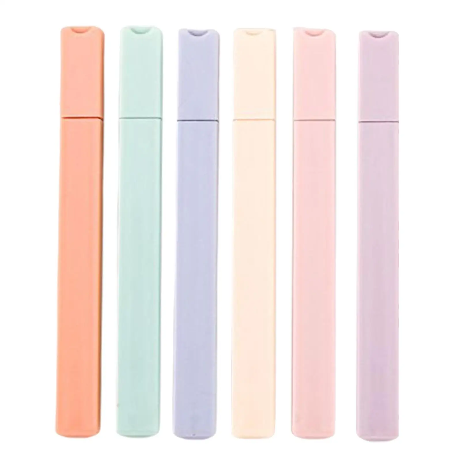 6x Soft Tip Highlighters Accessories Writing Supplies Aesthetic Cute Fluorescent for Adults Kids Office Youth Journaling