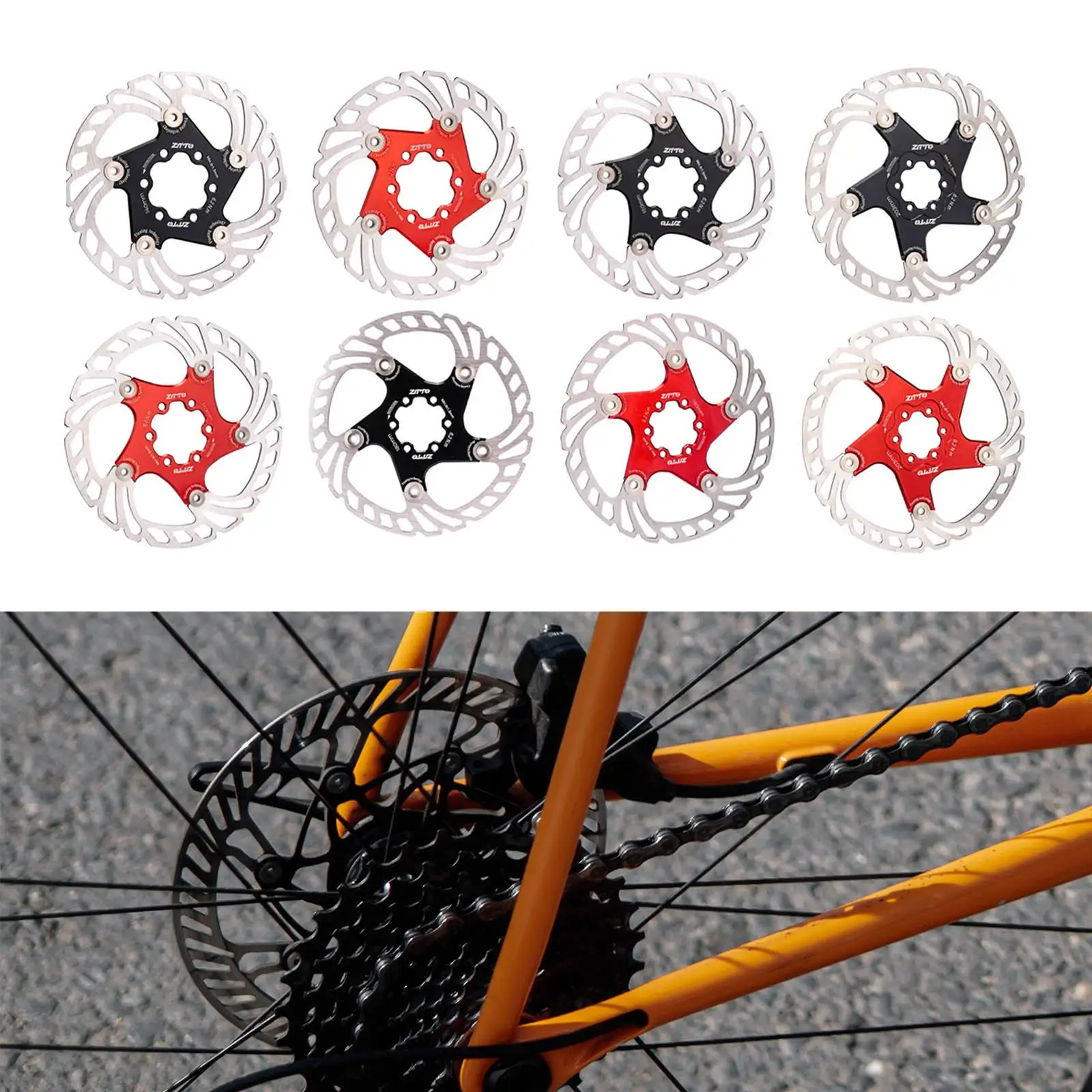 Bike Disc Brake Rotor Heat Dissipation Floating Disc Brake Pads for 203/180/160/140mm