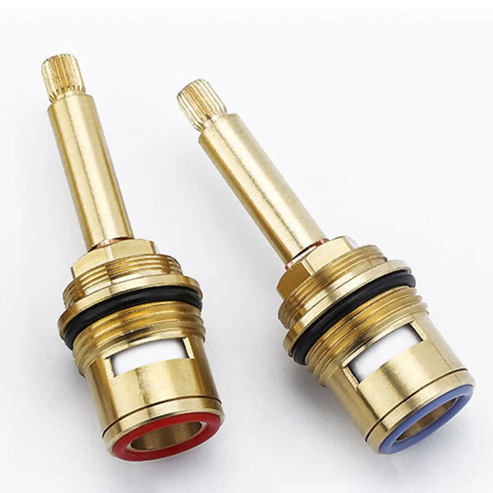 Faucet Valves Replacement Quarter Turn Brass Ceramic Stem Disc Cartridges Thread G3/4