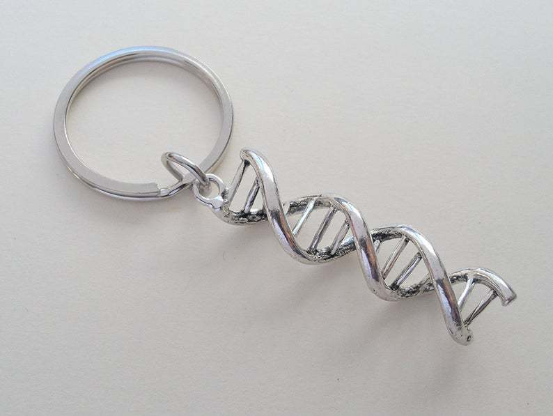 DNA Molekulare Doppel Helix Schlüssel Kette, Wissenschaft und Chemie Schlüssel Kette, Abschluss Geschenk, Mitschüler und Lehrer Geschenk – Detail 1