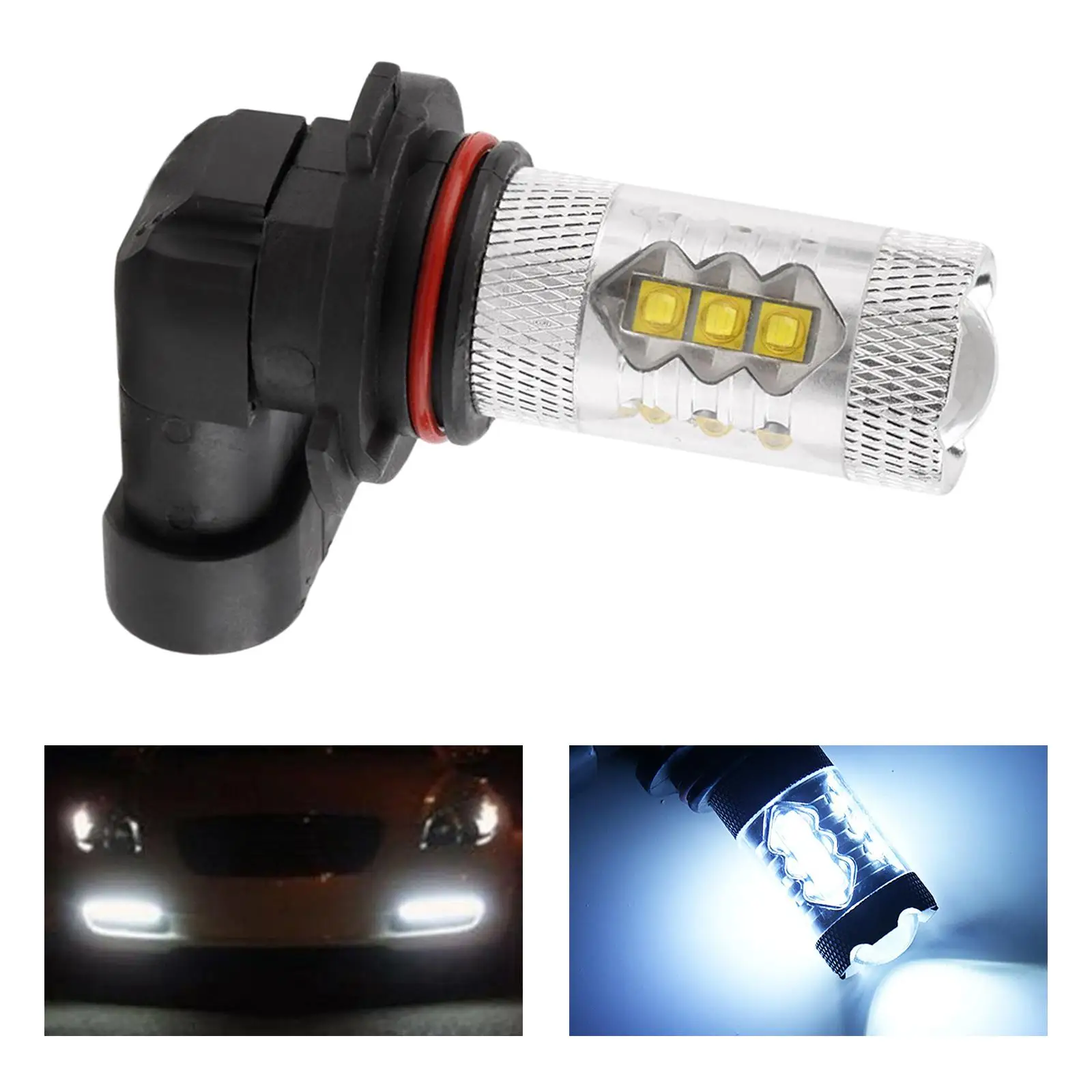 HB4 9006 Fog Lights 80W Plug  Driving Running Lamp Fit for Car