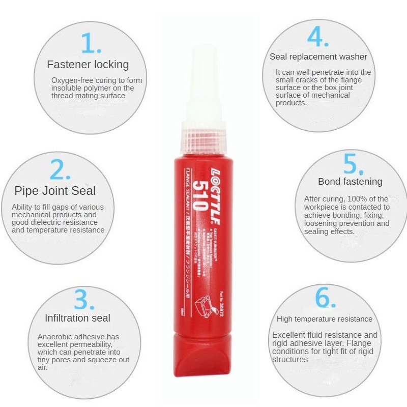 Anaeróbio Flat Selante Motor Cilindro Cabeça Fixação