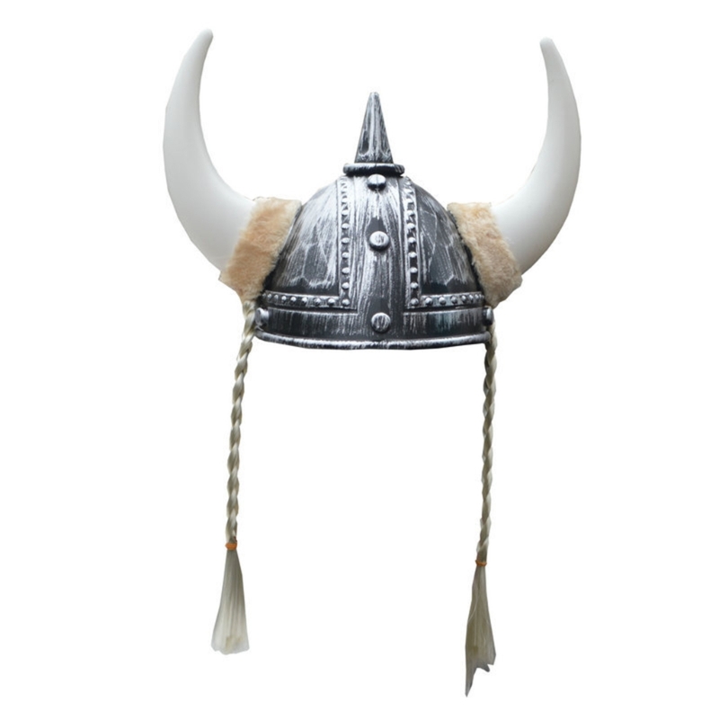 Erwachsener Wikinger helm mit Hörnern für Wikinger-Themen partys alter römischer Krieger hut für Halloween-Kostüm mittelalter liches Ankleiden – Detail 3