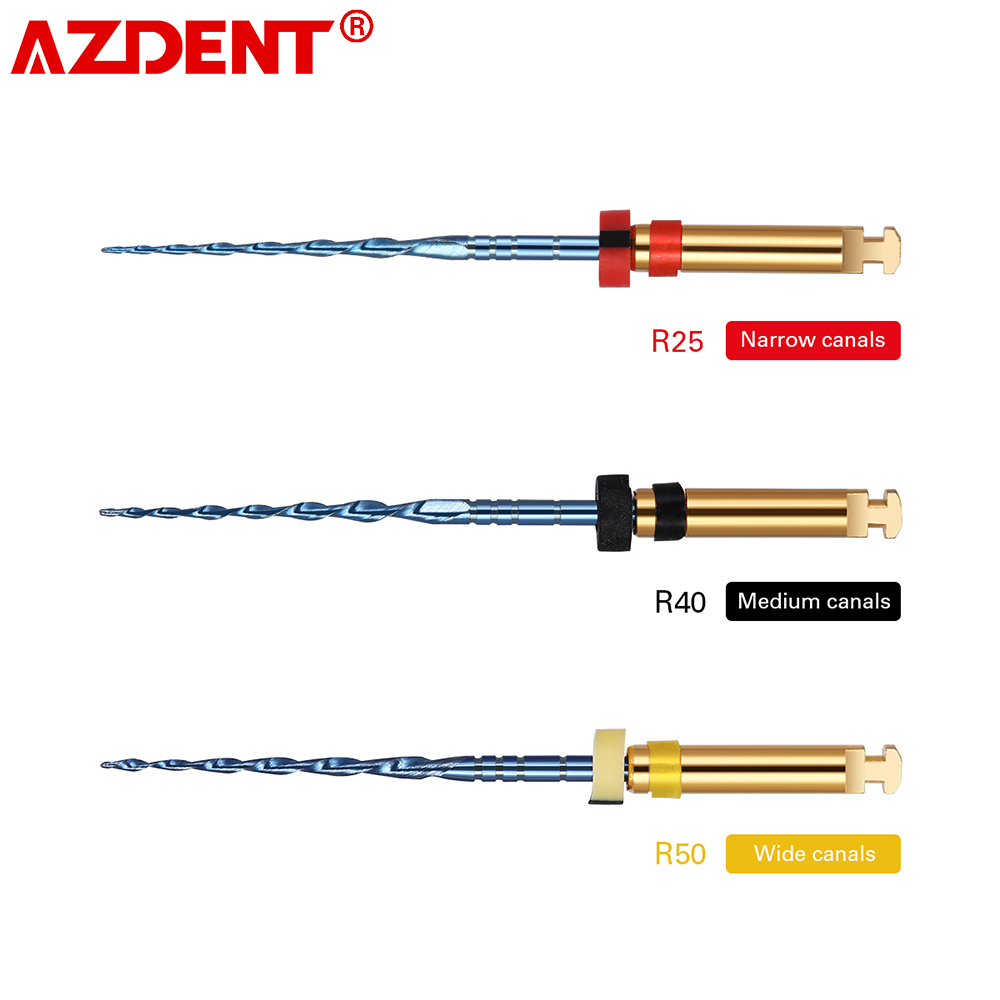 Best of AZDENT 3 Pcs Dental Reciprocating Blue Endodontic Files 21mm Engine Use Niti Rotary Root Canal Heat Activated 25mm Dentistry Reviews & Tips