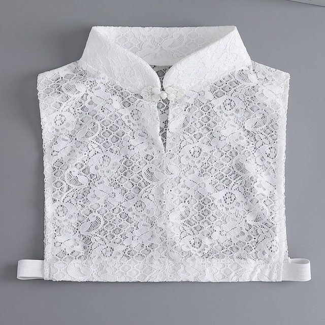 Plastron Pull Faux Col Chemise Femme Faux Col Montant Vintage Pour