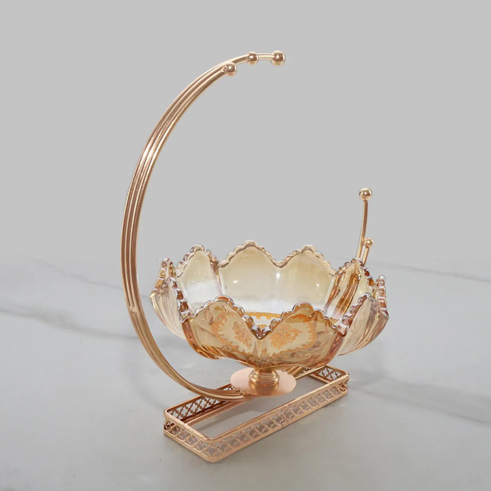 Glass Fruit Tray Appetizer Tray Wedding Display Stand Dessert Serving Plate Serving Tray for Event Banquet Afternoon Tea