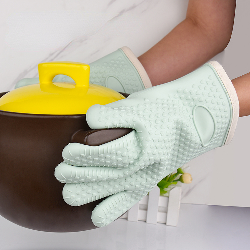 Description Picture 6 of itemSilicone Gloves, Anti - scald, Anti - slip, Kitchen, Microwave Oven Baking, BBQ Oven Pot Holder, Cooking