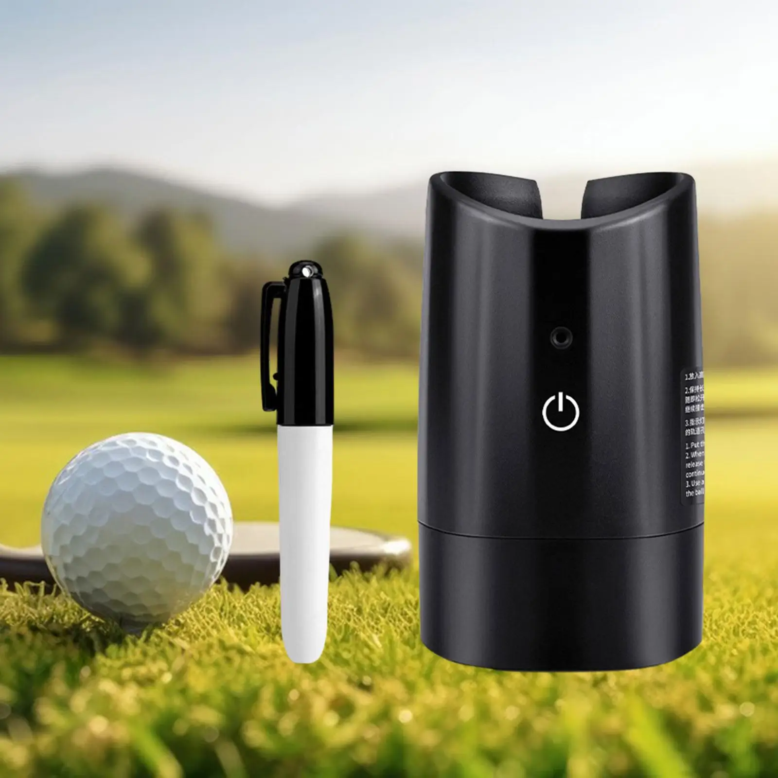 Golf Ball Liner with Pen Golf Accessories Ball Marker Multifuctional Multi Template Golf Liner Draw The Ball Clip Electric