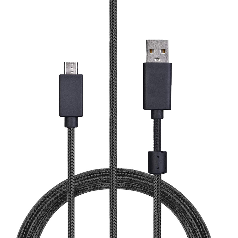 OFC Nylon Braided Replacement Micro USB Charging Audio Data Cable Extension Cord for Asus ROG Strix 300 500 700 Headsets